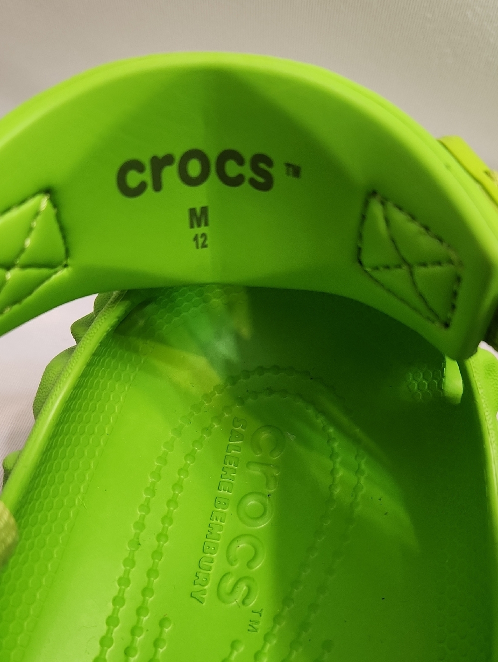 CROCS Pollex Clogs X Salehe Bembury Green Crocodile Shoes (M Size 12) - Picture 11 of 14